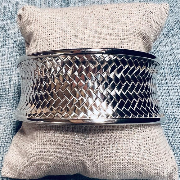 Sterling Silver Woven Cuff Bracelet - Picture 2 of 9